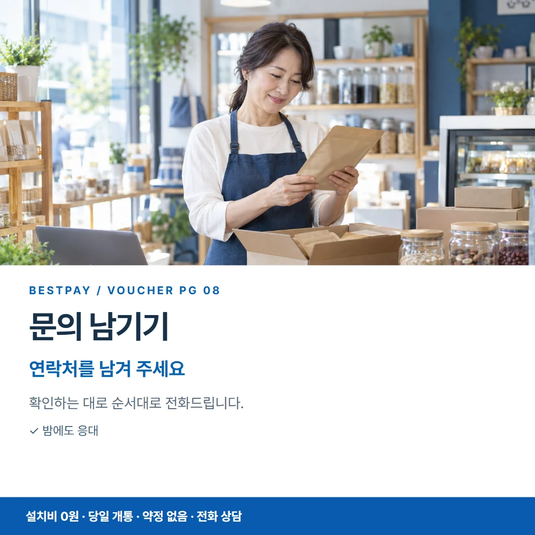 베스트페이 카드뉴스 8 · 문의 남기기 연락처를 남겨 주세요