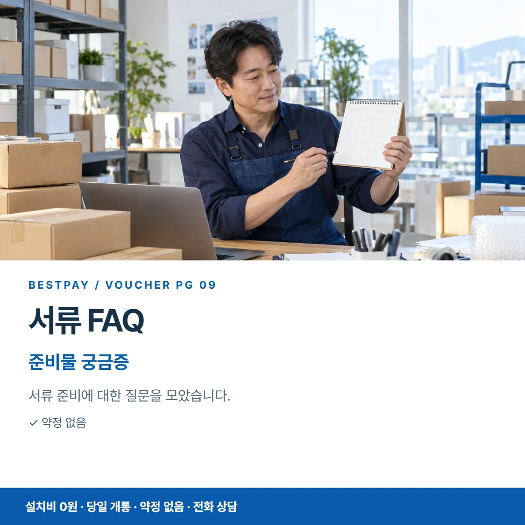 베스트페이 카드뉴스 9 · 서류 FAQ 준비물 궁금증